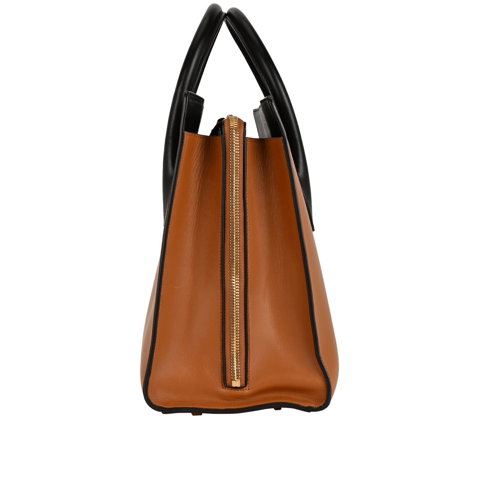 Boxy Tote, &pound;590, Handbags, Black/Brown, Leather, Bottom view